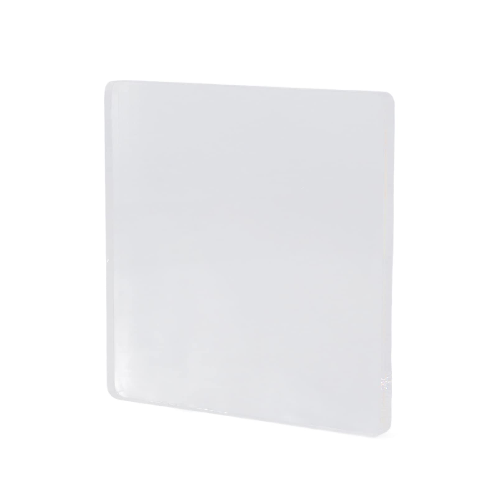 Hozee 15x15cm Clear Acrylic Stamp Block with Rounded Corners - Perfect for Scrapbooking, DIY Projects, Card Making & Crafting - Ideal for Rubber Stamps, Ink Pads and Paper Crafts