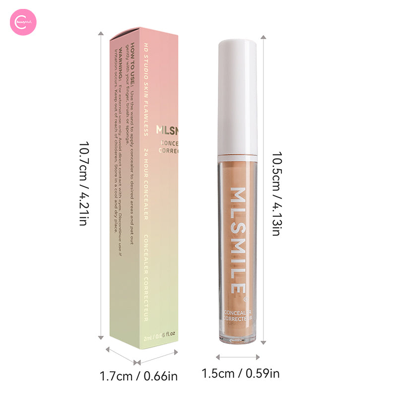 MLSMILE Concealer Corrector - Full Coverage Liquid Makeup for Dark Circles & Blemishes - Perfect for Everyday Wear & Special Occasions