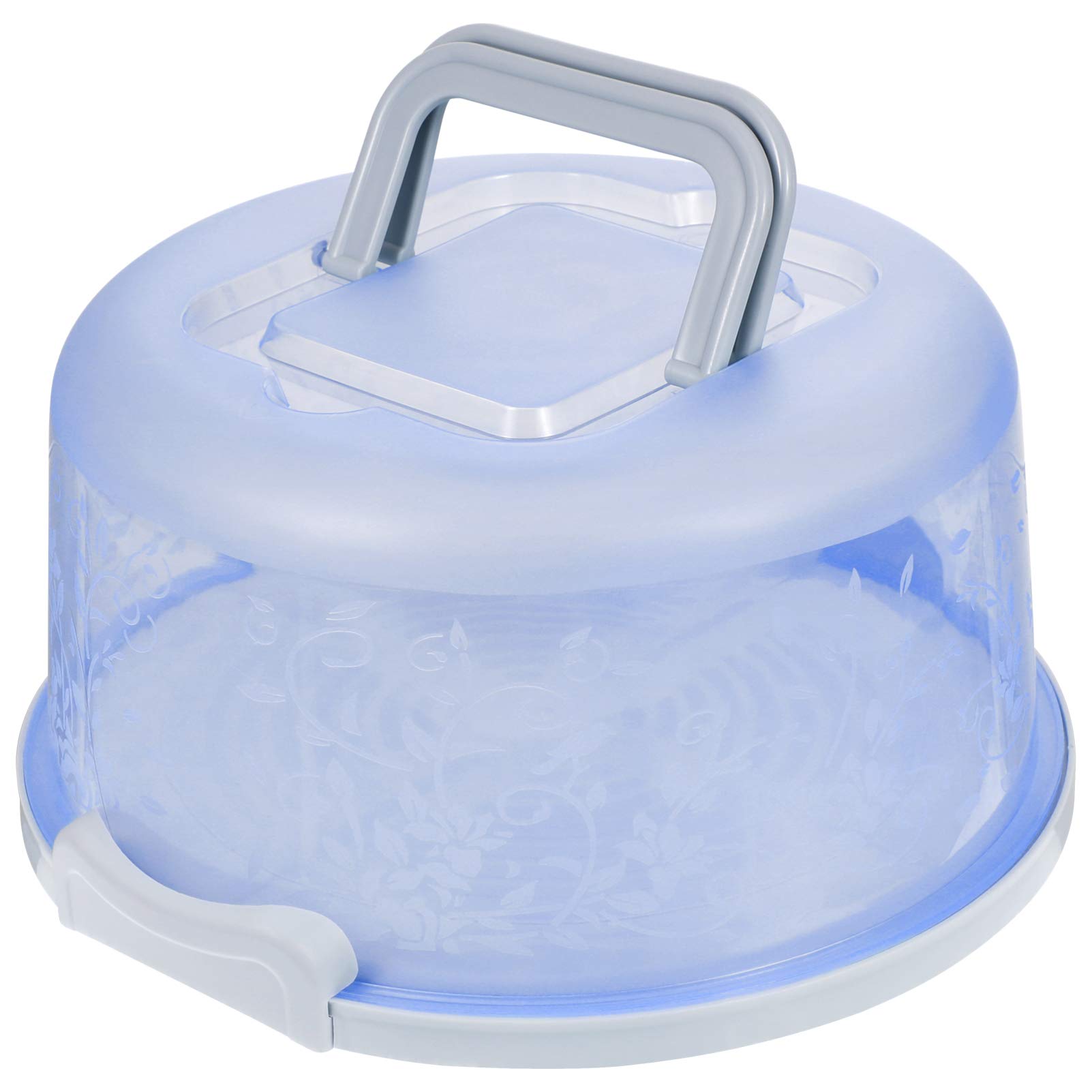 Sturdy Round Cake Stand with Locking Lid - Portable Cake Carrier for Cupcakes, Pies & Desserts | Food Storage Container with Handle for Parties, Baking & Kitchen Organization