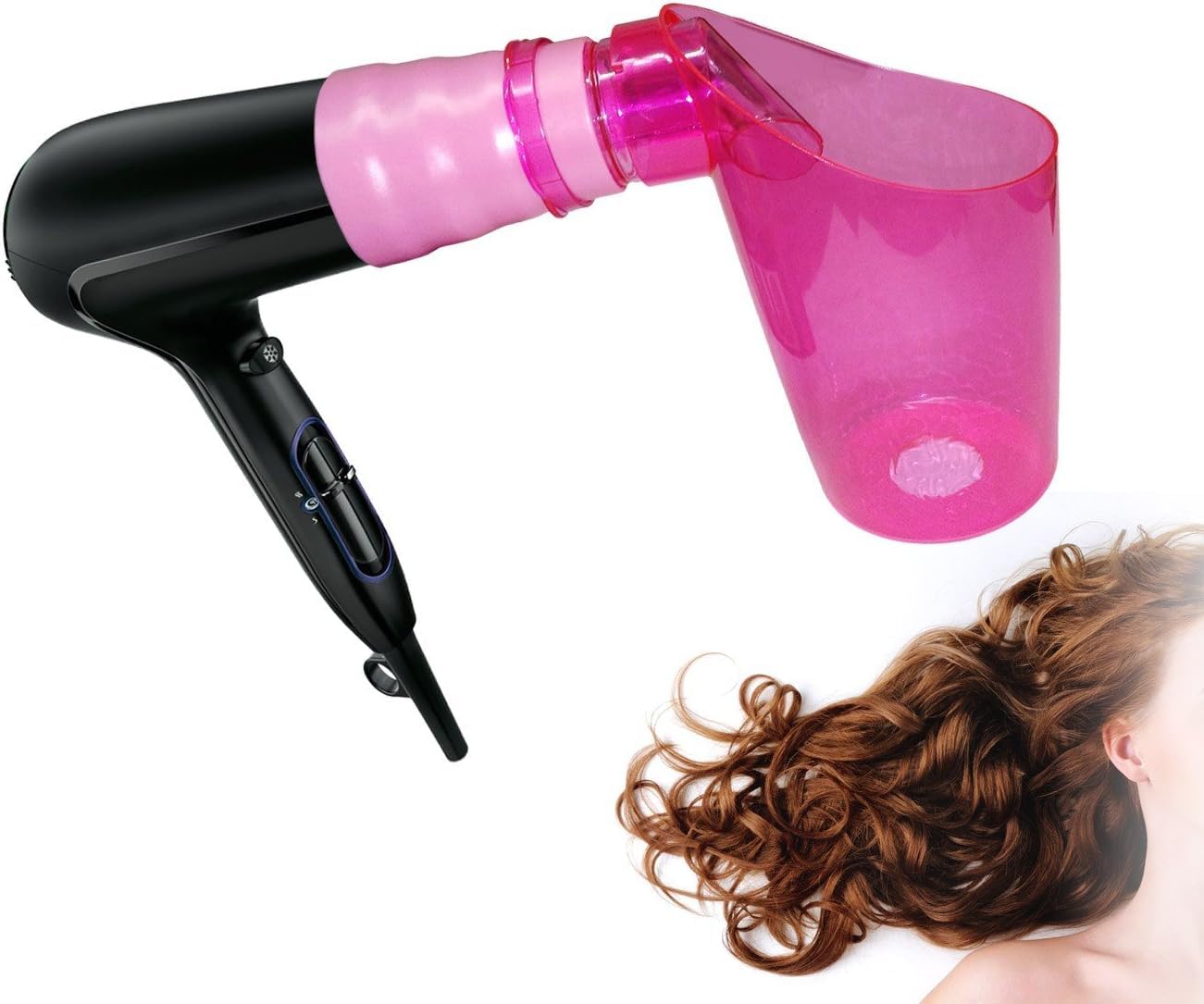 B-LADY Professional Air Curler Styling Tool & Hair Dryer Diffuser Attachment - Creates Smooth, Soft Curls in Seconds - Perfect for Home & Salon Use - Great for Daily Styling, Special Occasions & Travel - PACK OF 1