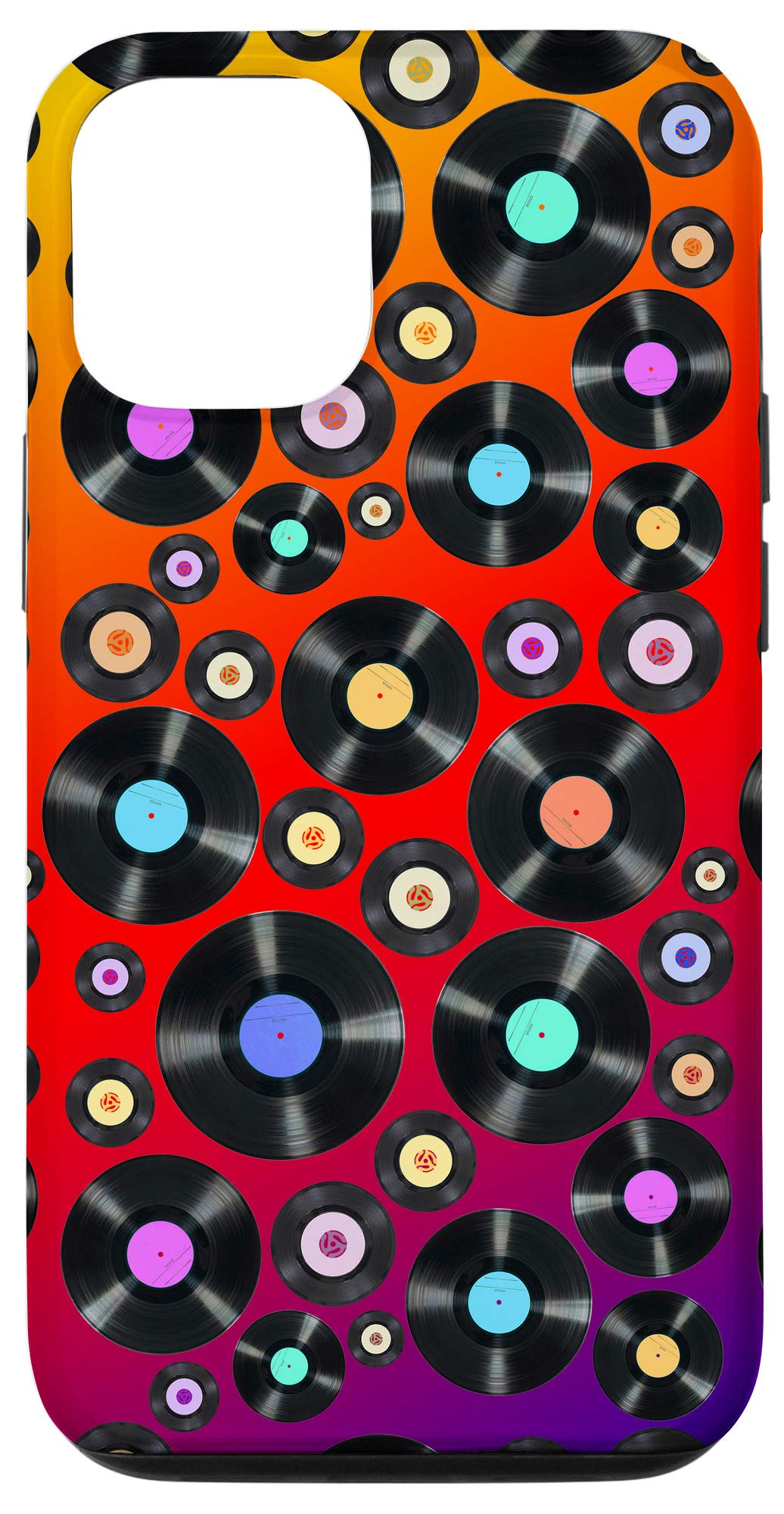 Vintage 80s Music Vinyl Record LP DJ Art Graphic Case for iPhone 12/12 Pro - Perfect for Music Lovers & Retro Style Enthusiasts