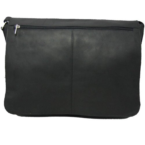 David King & Co. Premium Leather Messenger Bag for Men & Women - Black - One Size - Perfect for Work, Travel & Everyday Use