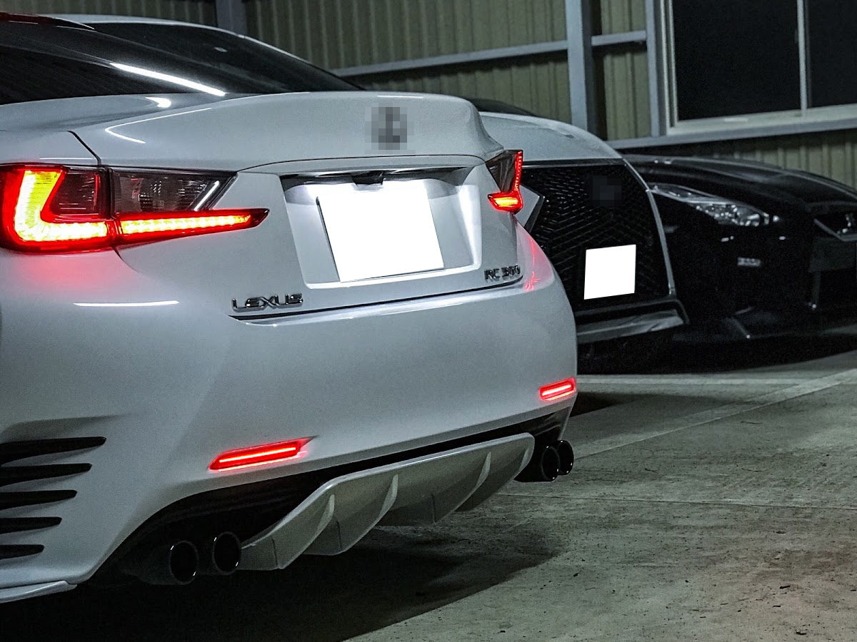 Dark Smoke Lens LED Strip Rear Bumper Reflector Lights for Lexus IS F RC NX RX GX - Durable Waterproof Tail Lights for Night Driving & Enhanced Vehicle Safety
