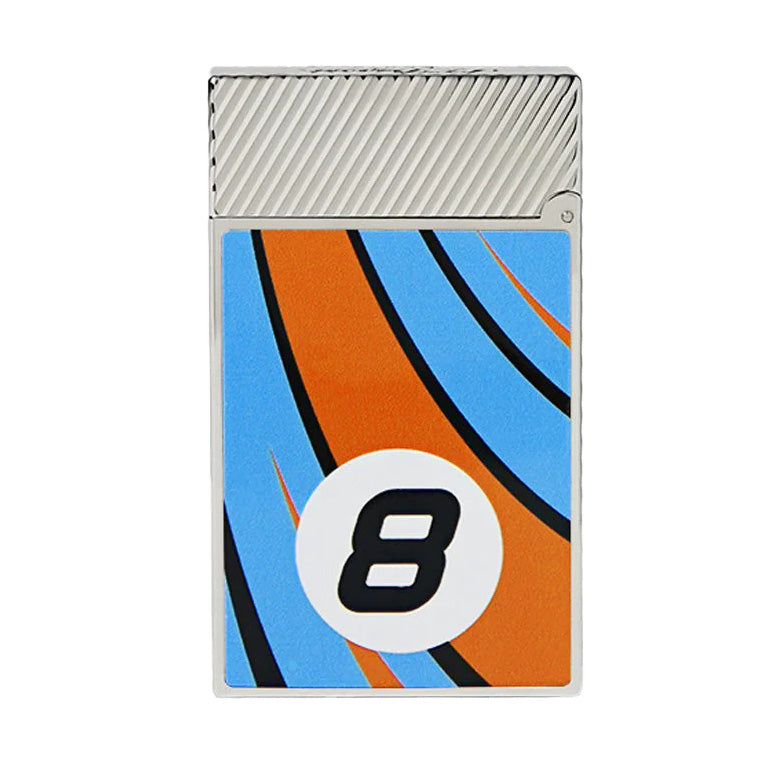 S.T. Dupont Ligne 2 Le Mans Orange & Chrome Luxury Lighter - Premium Windproof Butane Lighter for Cigars, Cigarettes & Outdoor Use