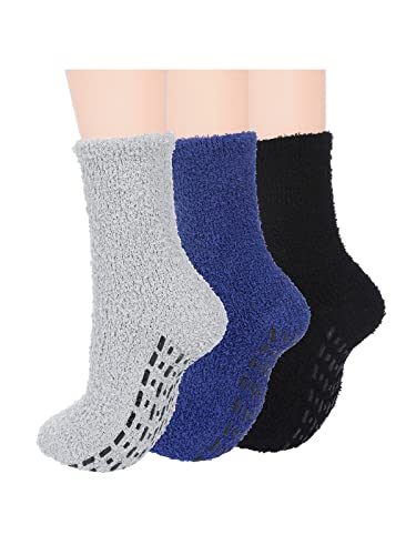 3 Pairs Blue Black Gray(non-slip)