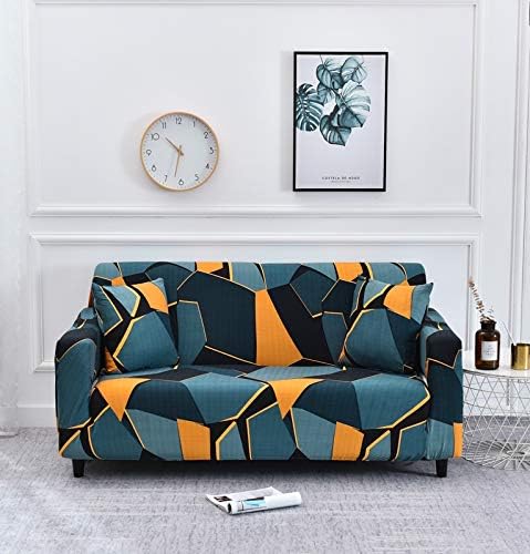 Stretch Printed Sofa Cover - SWKJ Patterned Slipcover for Armchair & Couch | Waterproof & Anti-Slip Furniture Protector for Living Room, Bedroom, Office