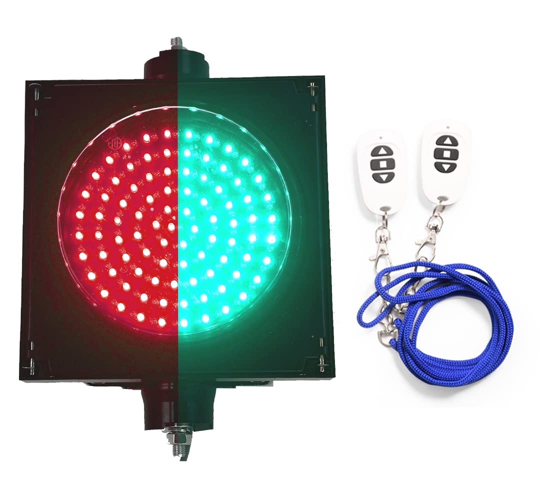 Signaworks 8-Inch LED Traffic Stop Light - Red/Green Industrial Loading Dock Bay Indicator Light with Wireless Keyfob | Perfect for Warehouse, Factory & Parking Lot Safety Signaling