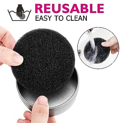 BANIRA Makeup Brush Cleaner Sponge - Quick & Easy Brush Cleaning for Eyeshadow & Foundation - Black | Perfect for Makeup Artists & Beauty Enthusiasts at Home or Salon