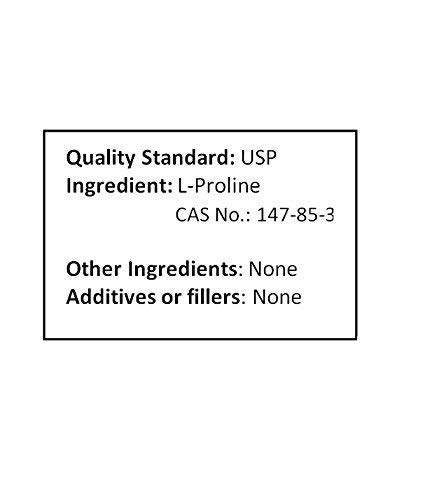 Pure L-Proline Powder - Collagen Booster for Skin & Joint Health (500g / 1.1lb) | Supports Wound Healing & Muscle Recovery - Perfect for Smoothies, Protein Shakes & Anti-Aging Supplements