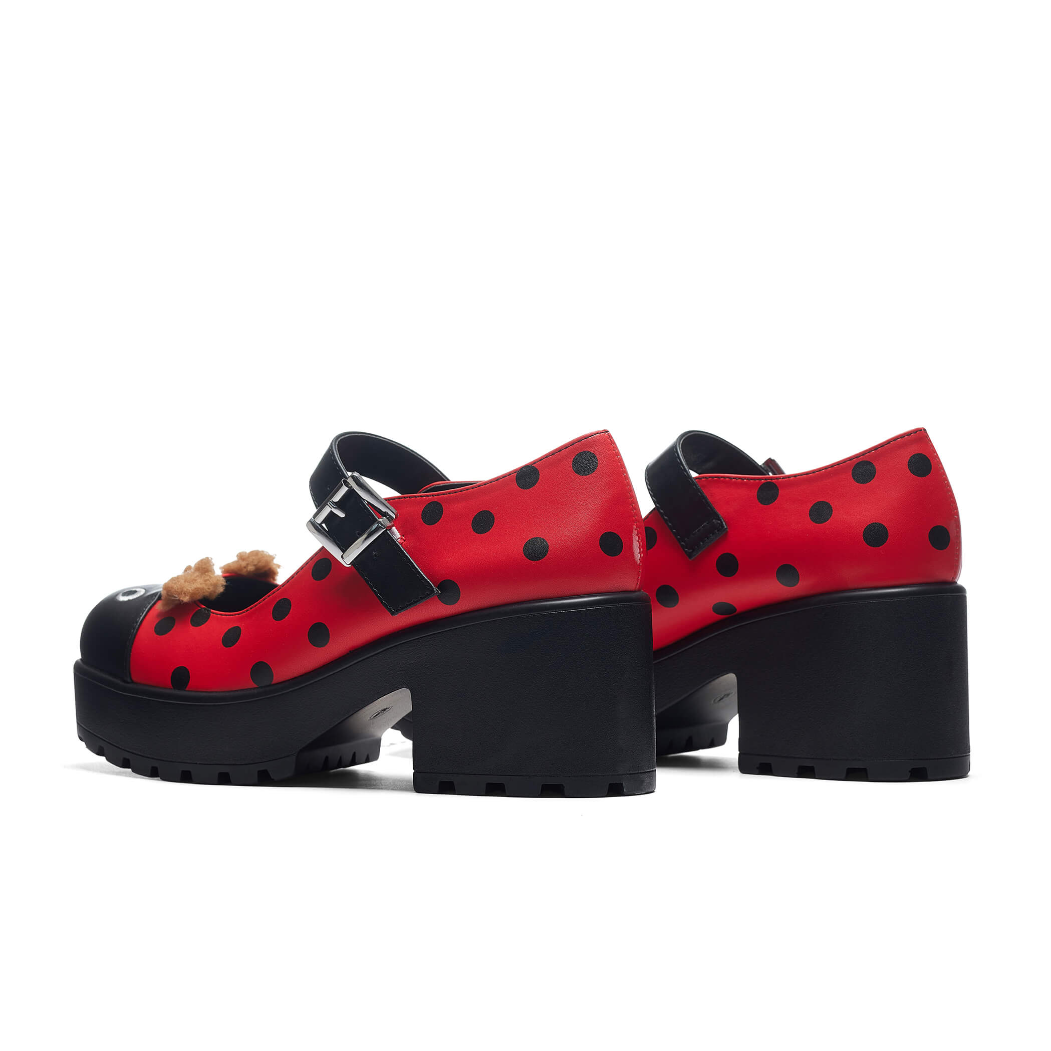 Tira Mary Janes Women's Shoes - Lucky Ladybird Edition | Comfortable & Stylish Flats for Work, Party & Everyday Wear