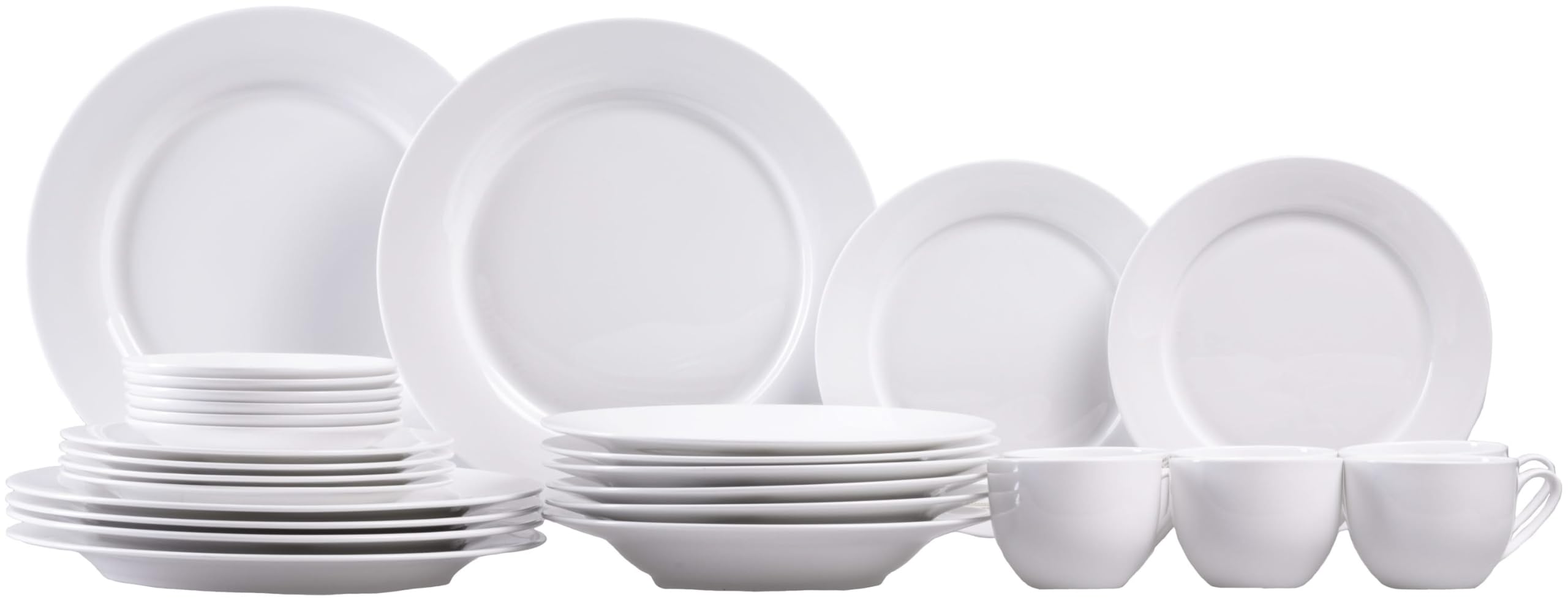 Maxwell Williams 30-Piece Porcelain Dinner Set & Coffee Set - Elegant Round Crockery in Gift Box for Home, Restaurant, and Special Occasions
