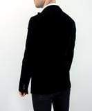 Cavani Sicily Black Velvet Slim Fit Blazer for Men | Formal & Evening Wear | Wedding, Party & Special Occasion Outfit