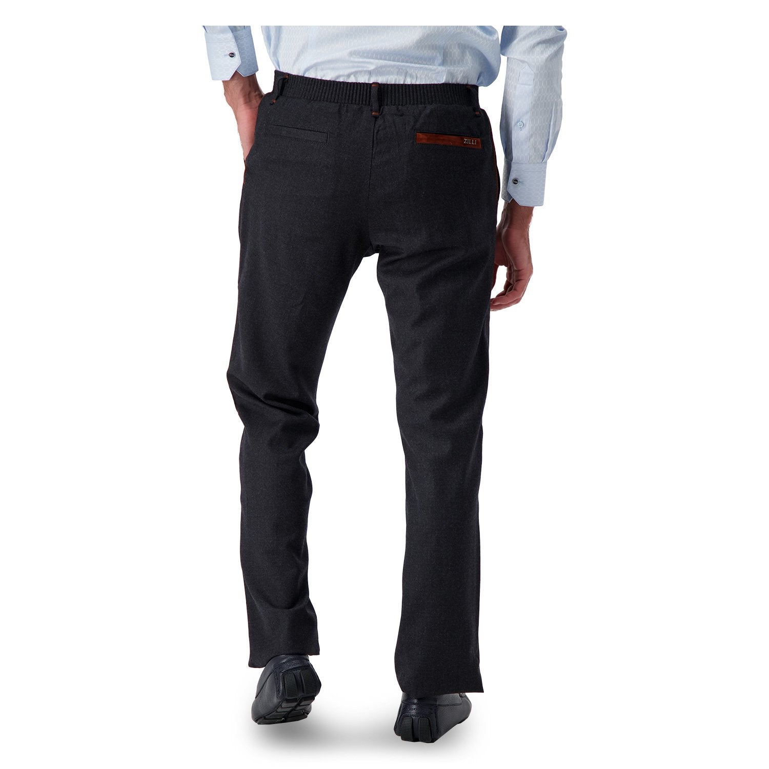 Zilli Grey Classic Trousers for Men - Premium Slim Fit Dress Pants for Business & Office Wear - Comfortable Formal Work Pants for Professional Style