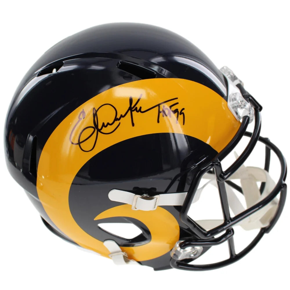 Eric Dickerson Autographed Los Angeles Rams Full Size Speed Helmet with BAS COA - Signed NFL Collectible for Fans, Memorabilia Display & Sports Room Decor