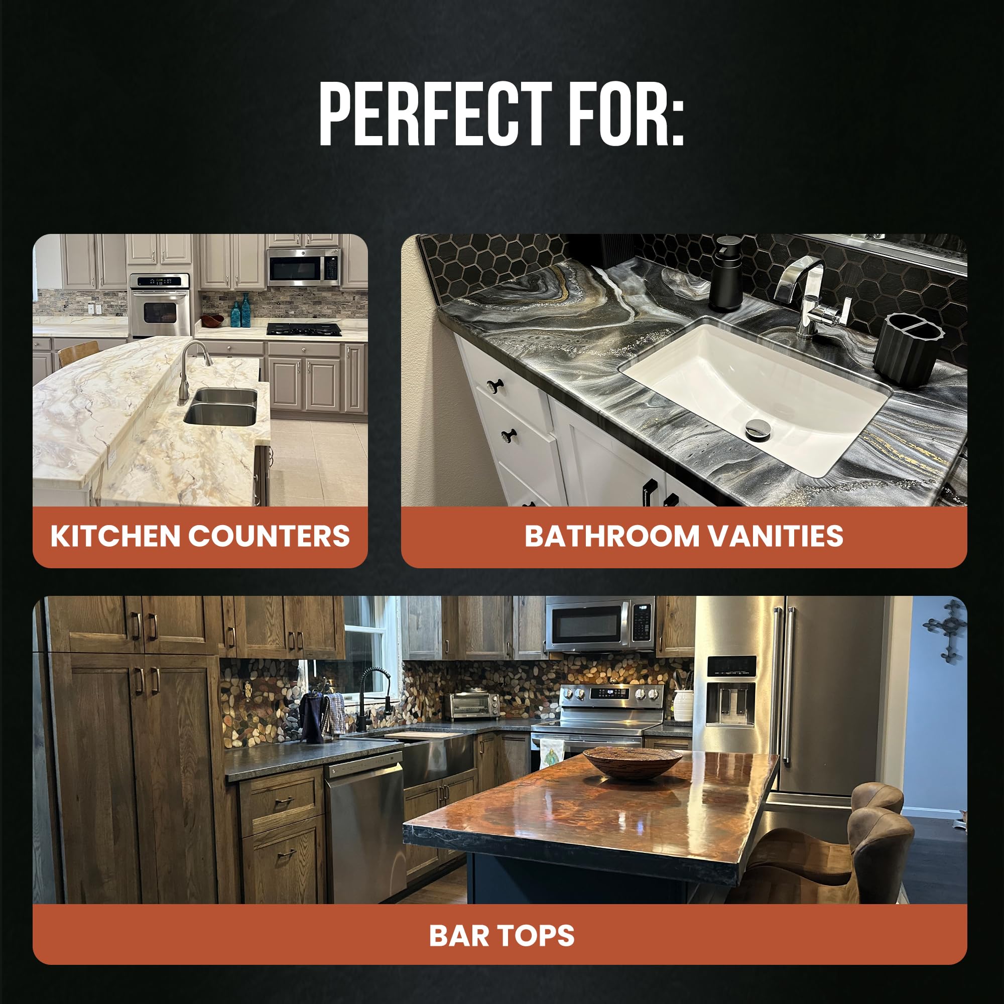 Premium Clear Epoxy Resin Kit (2 Gallon) - UV, Scratch & Heat Resistant, Food Safe - Perfect for Kitchen Countertops, Tables, Bars, Shower Walls & DIY Crafts - Ideal for Home Renovation & Art Projects