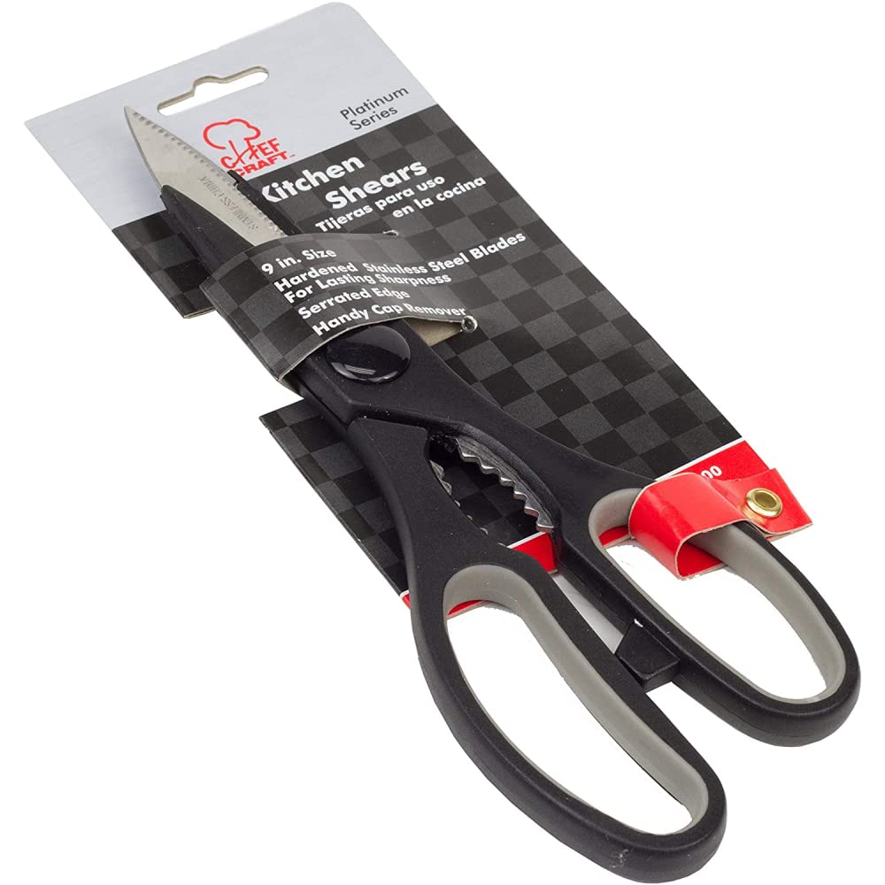 Premium Stainless Steel Kitchen Shears - Heavy Duty Cooking Scissors for Cutting Meat, Poultry, Herbs & Vegetables - Perfect for Meal Prep, Butchering & Food Processing