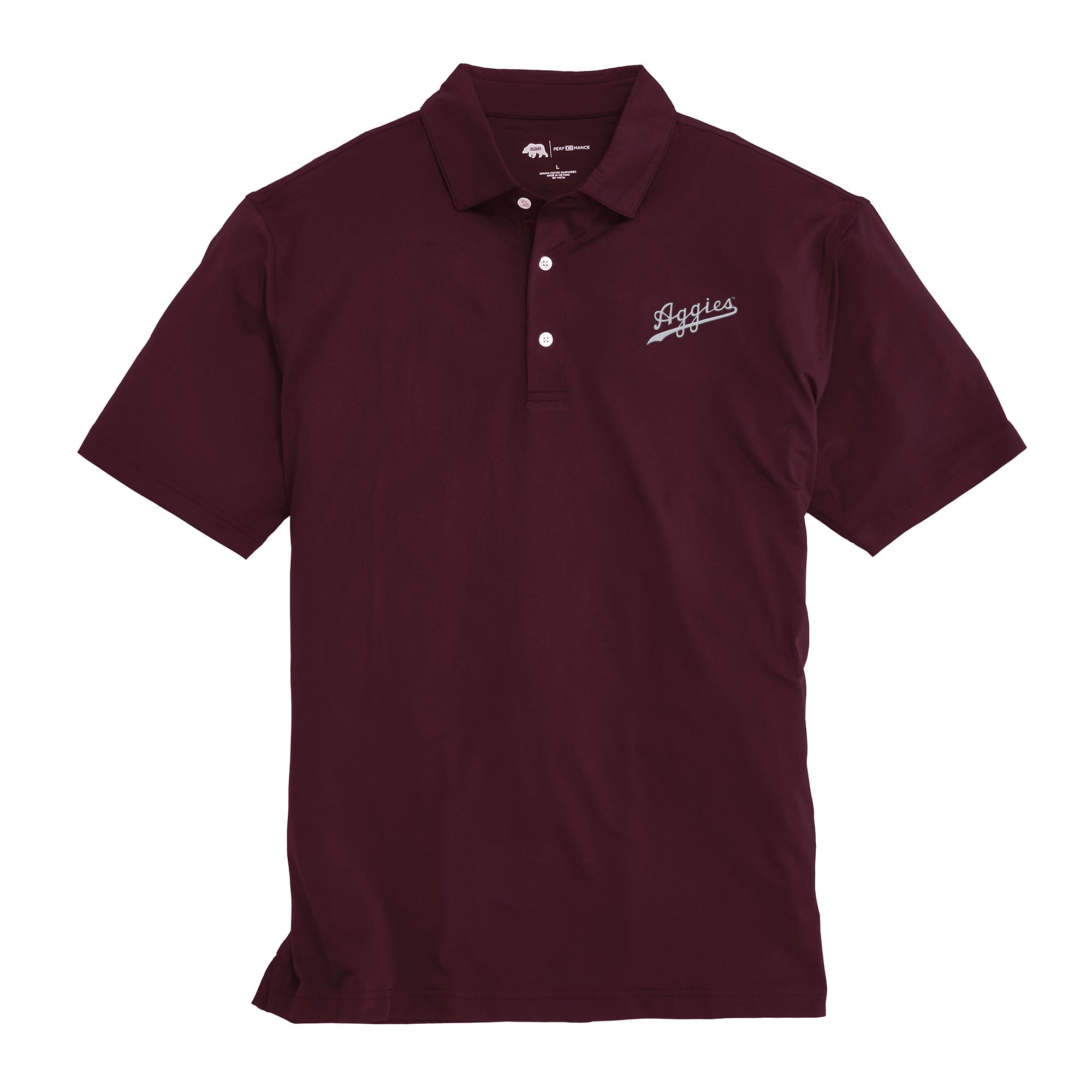 Aggies Script Solid Performance Polo Shirt for Men - Comfortable & Durable Golf & Casual Wear