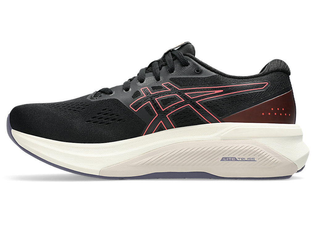 ASICS GT-4000 4 Women's Running Shoes (D Width) - Black/Coral Reef | Lightweight Cushioned Sneakers for Jogging, Gym & Daily Wear
