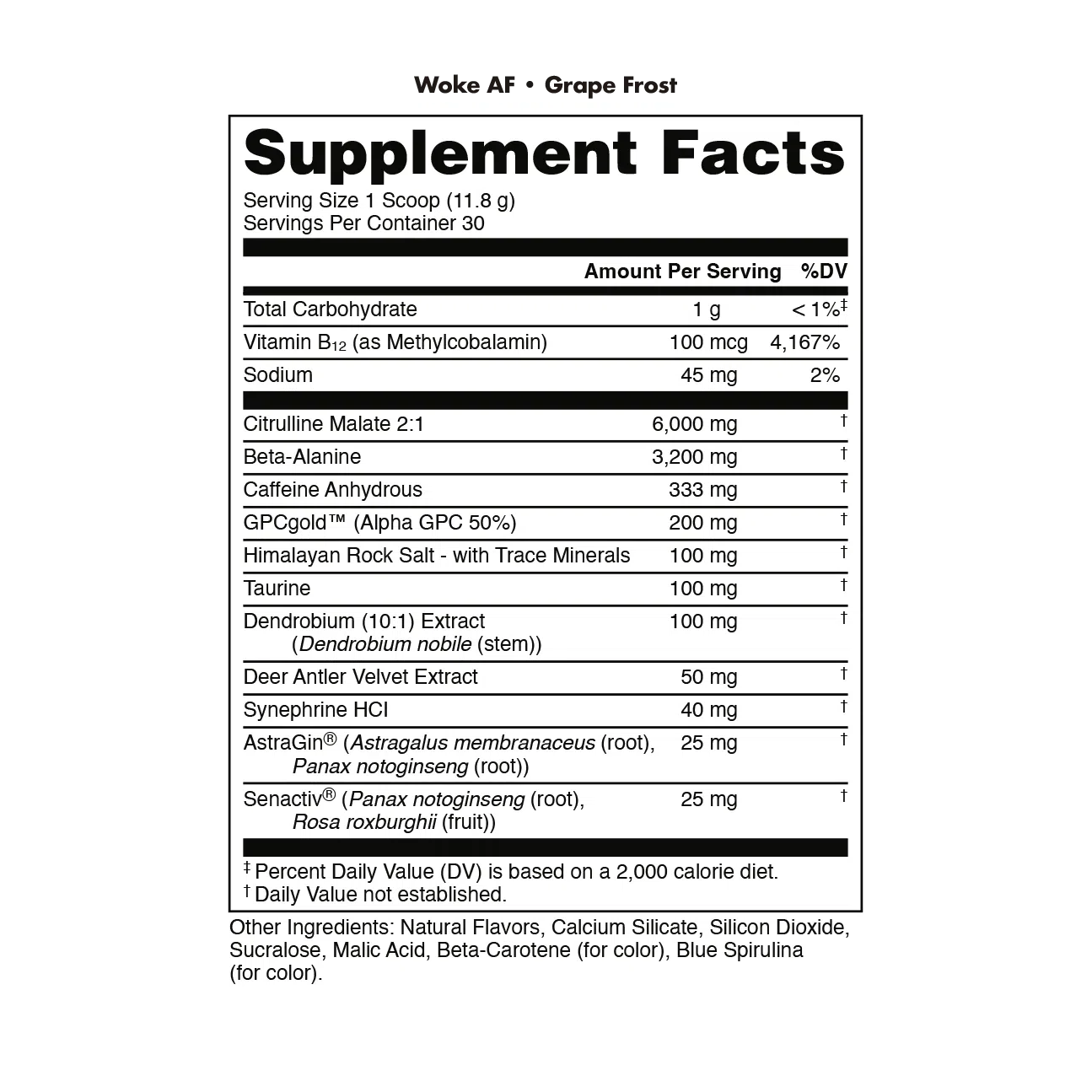 Bucked Up WOKE AF Pre-Workout Supplement - New Year's Limited Edition for Energy & Focus - Perfect for Gym, Fitness & Bodybuilding Training