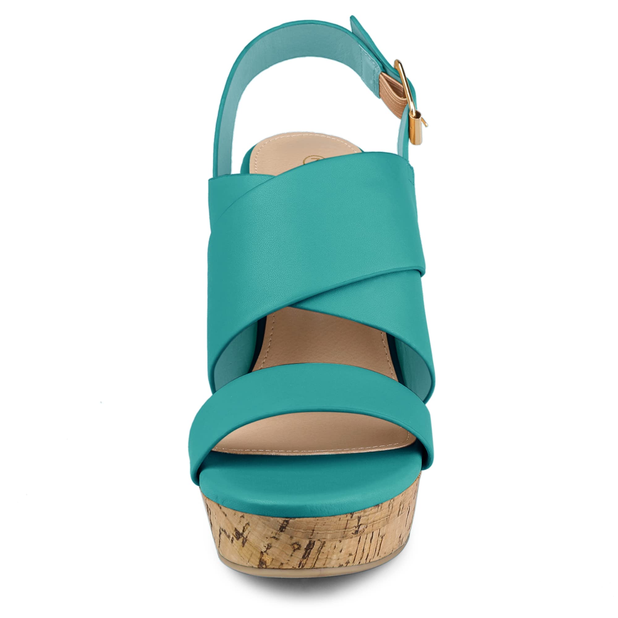 Allegra K Women's Wood Wedge Platform Sandals - Comfortable Summer Beach Shoes for Outdoor Walking, Vacation & Casual Wear