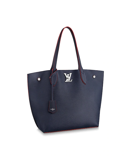 LV Lockme Go Handbag in Blue & Red - Stylish Crossbody Bag for Women, Perfect for Work, Travel & Everyday Use