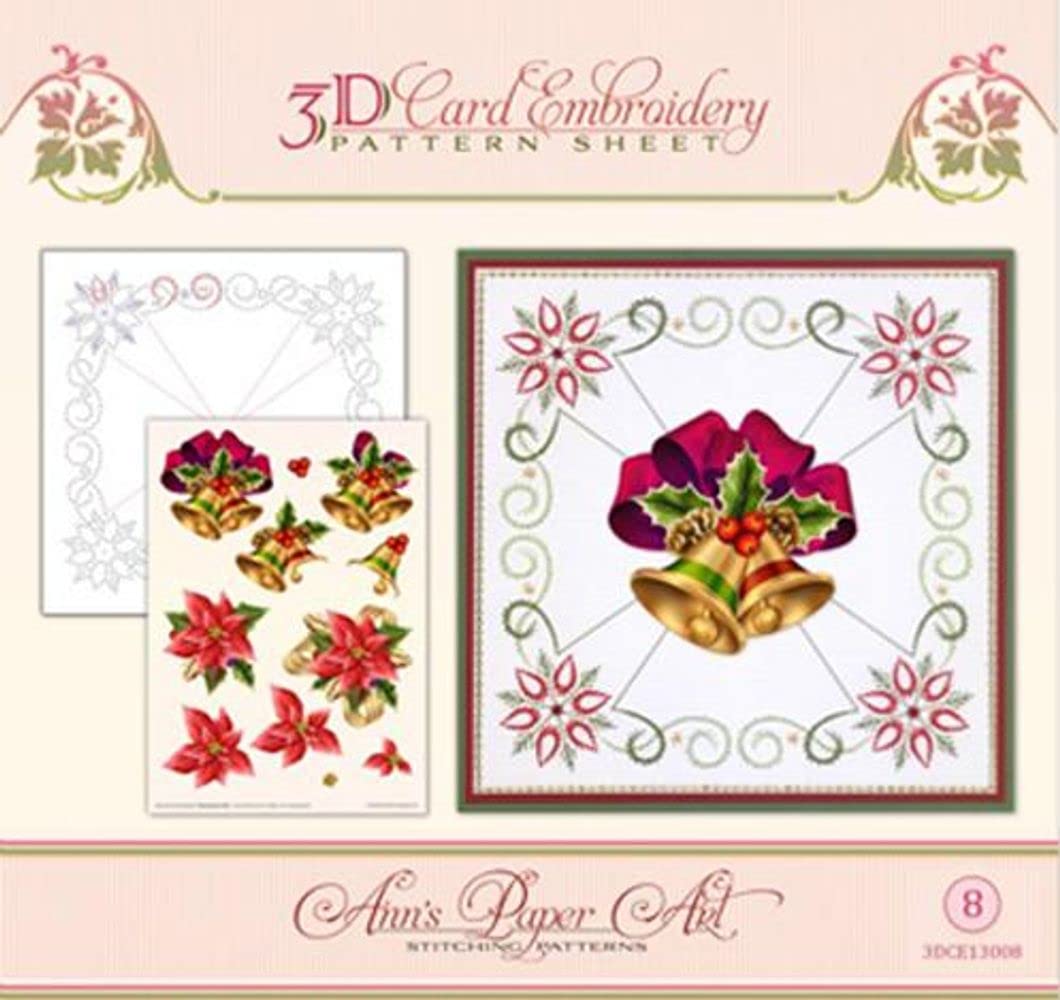 Christmas Bells Embroidery Pattern - DIY Holiday Decor