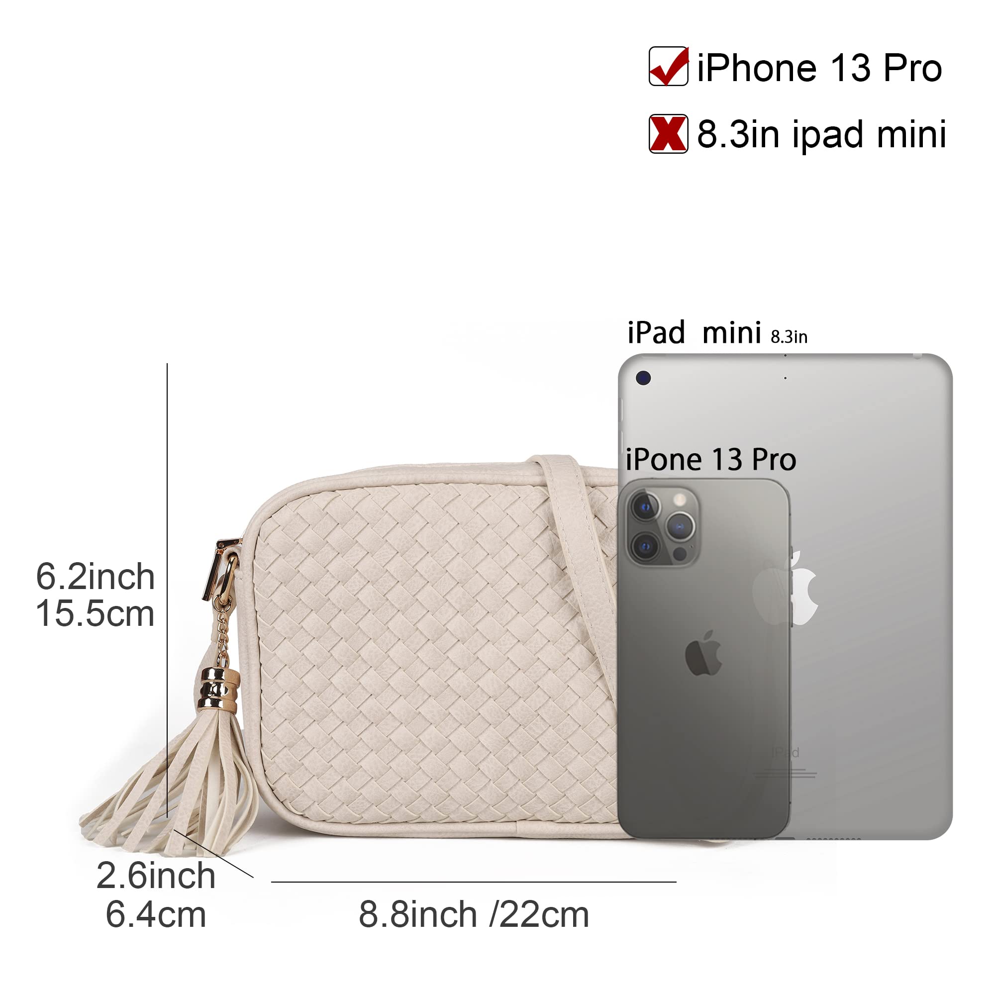Gladdon Women's Crossbody Bag - Woven Leather Shoulder Purse with Multiple Pockets, Waterproof Messenger Handbag for Daily Use, Travel & Shopping