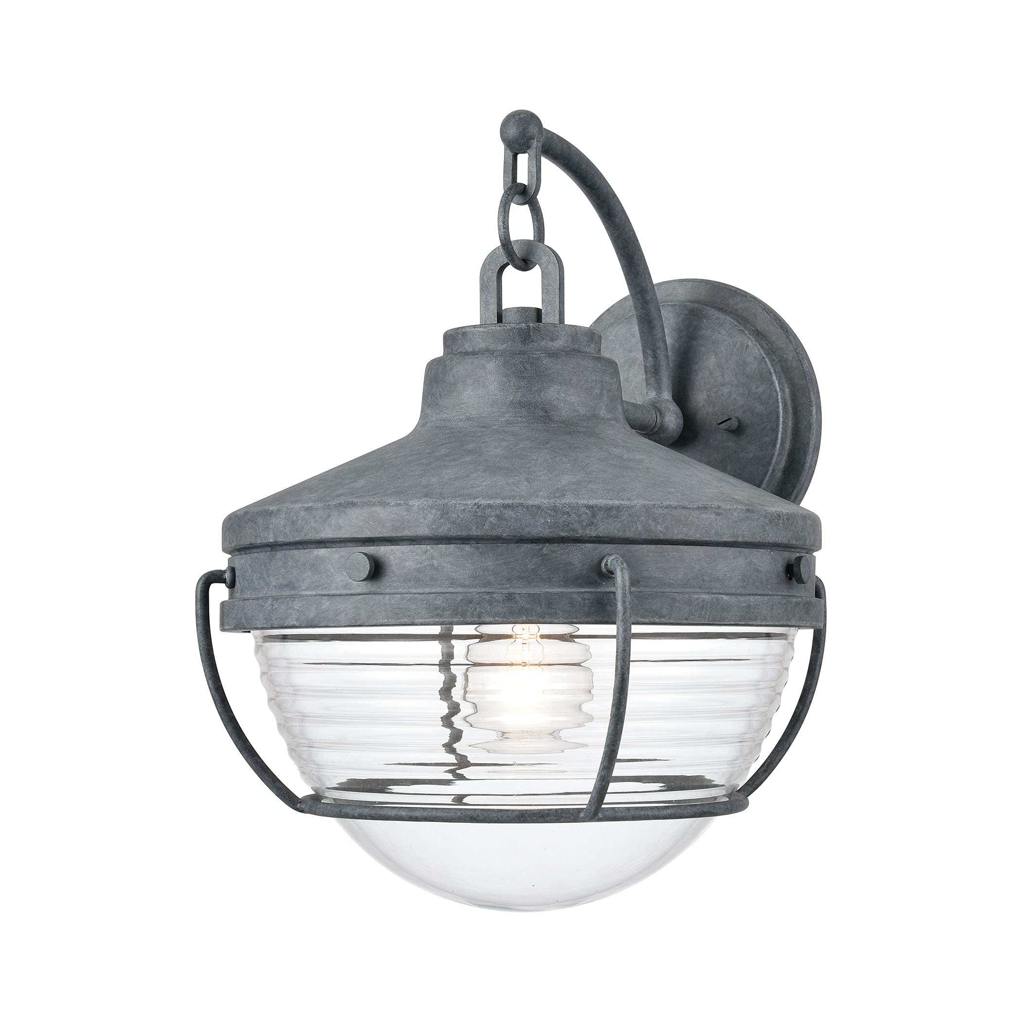 Elk Home Eastport 1-Light Outdoor Wall Sconce - Weatherproof Exterior Light Fixture for Porch, Patio, Garage & Entryway Lighting