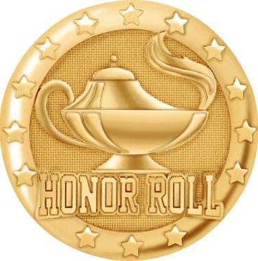 Honor Roll Pins Gold - Award Pins for Academic Excellence