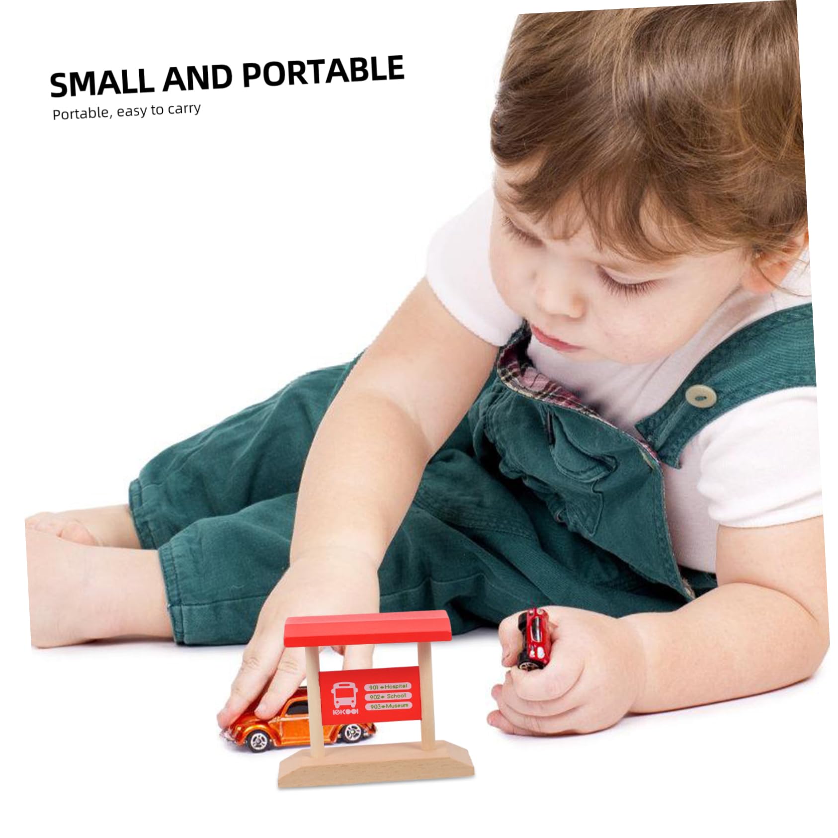 Abaodam 4-Piece Railway Track Accessories Set - Kids Train Station Platform Toy with Simulation Scenes | Perfect for Pretend Play, Model Train Layouts & Educational STEM Activities