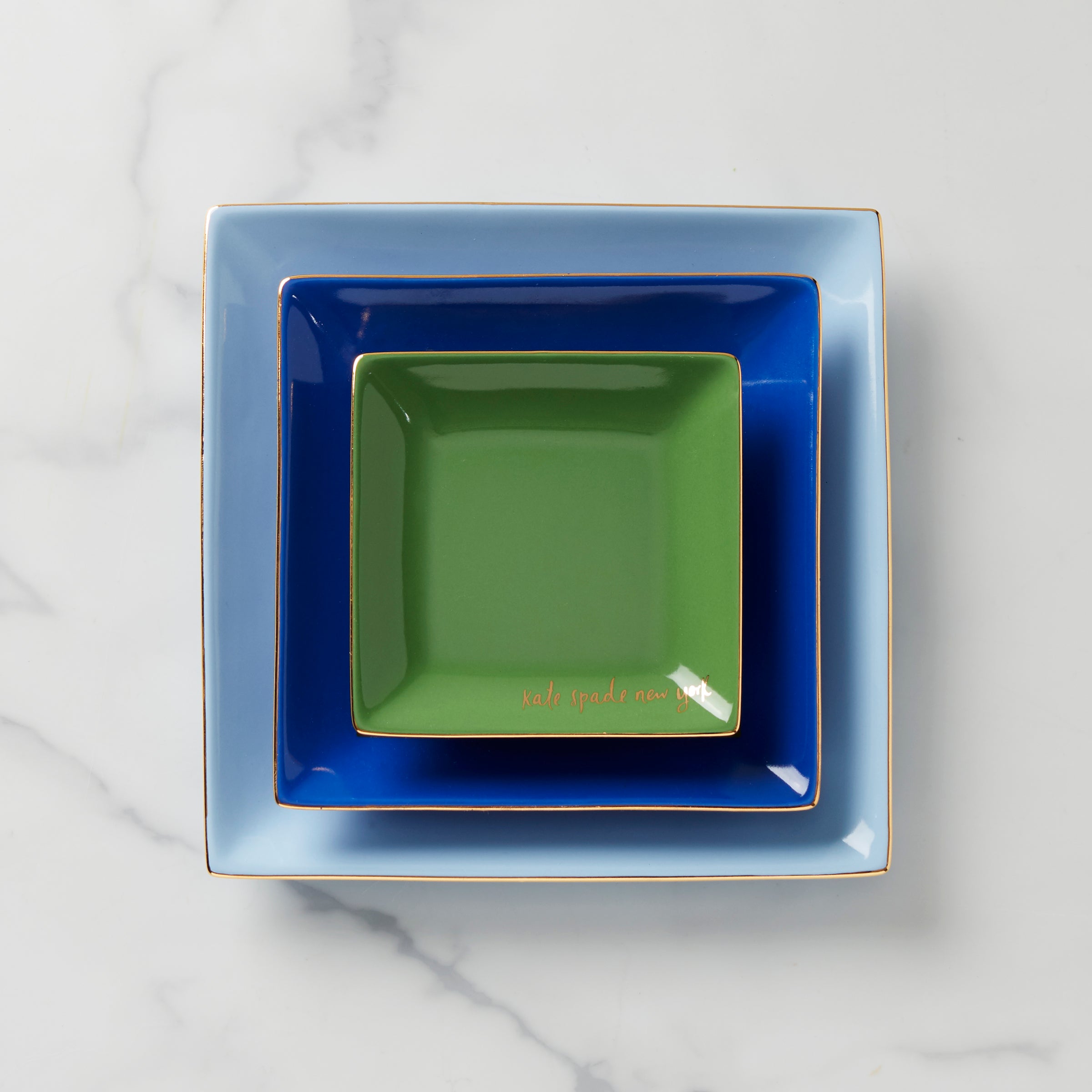 Stylish Cool Blue 3-Piece Tray Set - Modern Serving Trays for Home Decor, Kitchen Organization & Party Serving - Perfect for Dining, Coffee Tables and Gift Giving