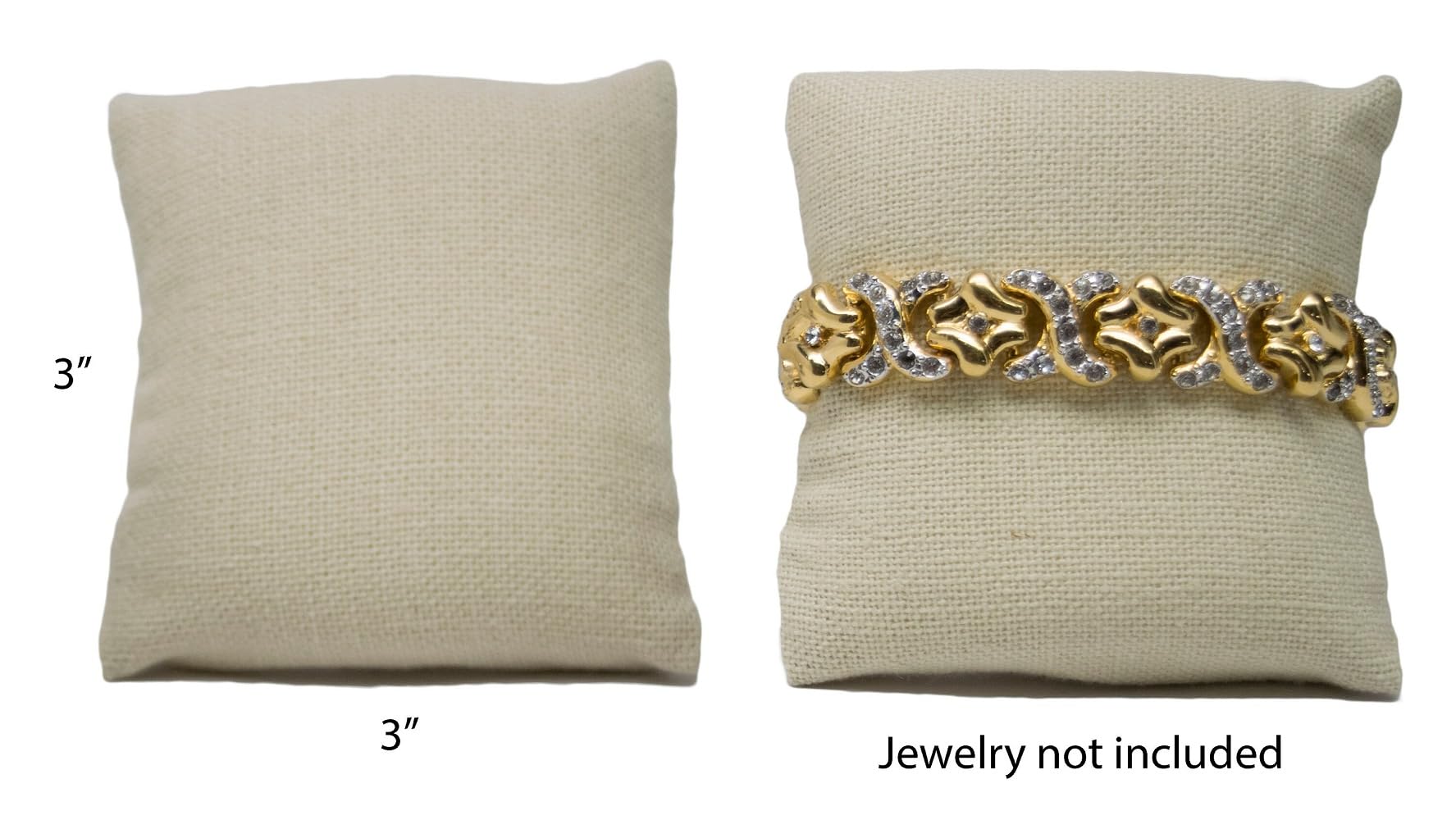 5-Pack Beige Jewelry Display Watch Pillows - Soft Bracelet & Watch Cushion for Gift Presentation - Perfect for Birthday, Valentine's Day, Wedding Gifts & Retail Store Displays - Durable & Easy Care Jewelry Organizer