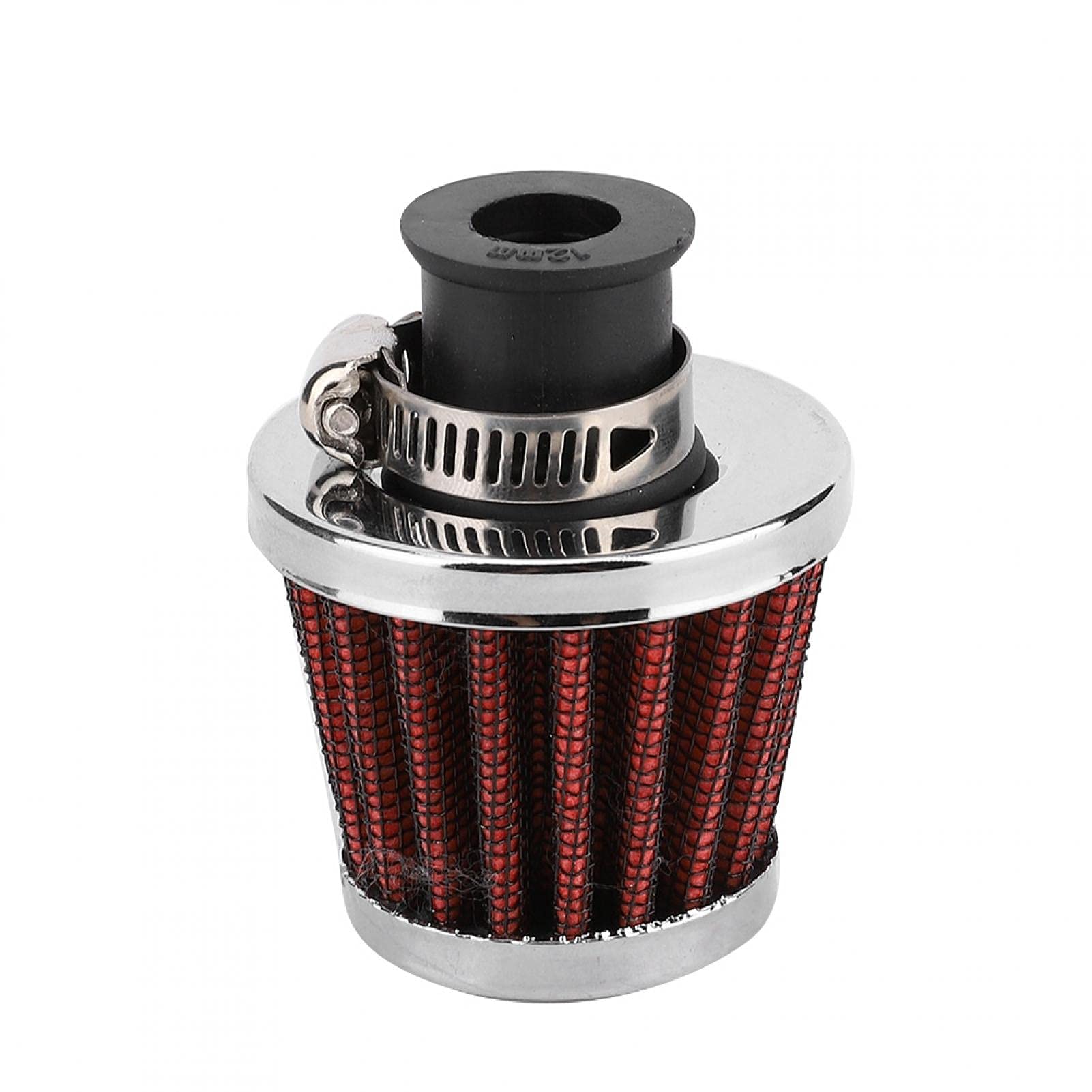Universal 0.5in Mini Car Air Intake Filter - Red Oil Vent Valve Breather Filter for Engine Protection | High-Performance Auto Accessory for Cars, Trucks & Motorcycles (Ideal for Off-Roading & Performance Upgrades)