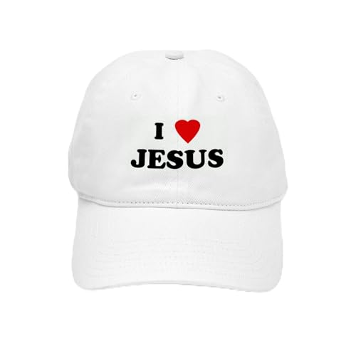 White - I Love Jesus Cap