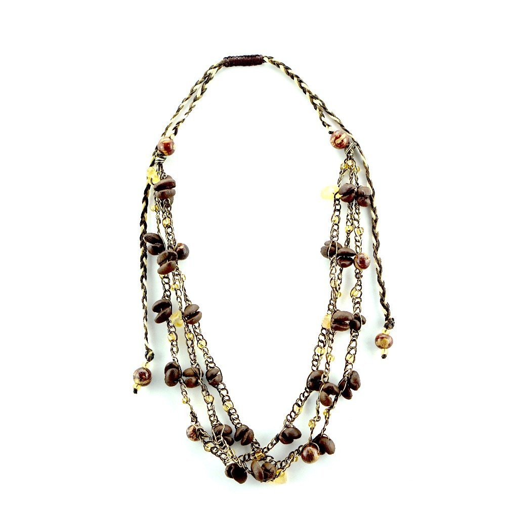 Adjustable Coffee Bean Necklace - Stylish & Unique Jewelry for Coffee Lovers, Perfect for Casual Wear, Gifts & Everyday Fashion Accessories
