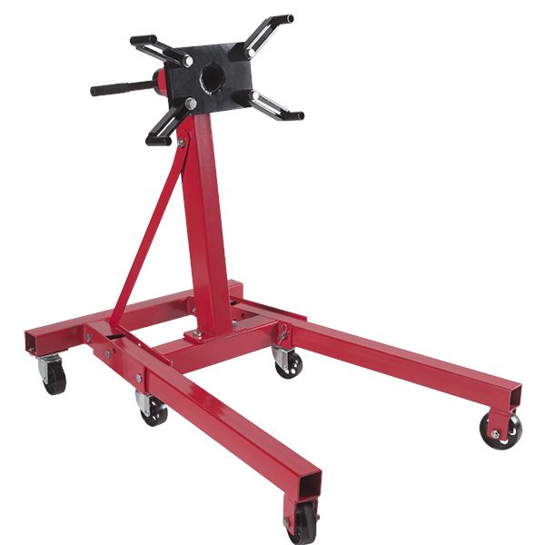 Aiko 1 Ton Foldable Engine Stand - Heavy Duty Car Engine Hoist & Support for Auto Repair Shops & DIY Garage (Model AM ES 1T) | Perfect for Engine Rebuilding, Maintenance & Storage