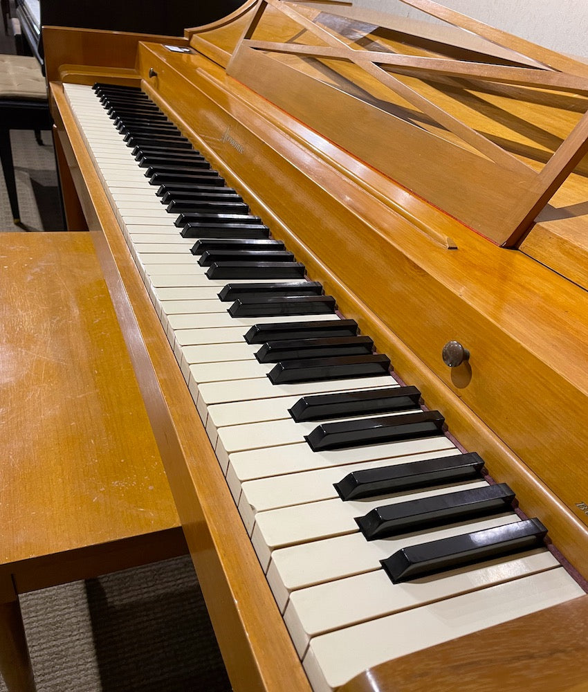 Acrosonic by Baldwin Spinet Piano - Polished Oak Finish | Compact Upright Piano for Home, Studio & Small Spaces | Perfect for Beginners & Professional Musicians