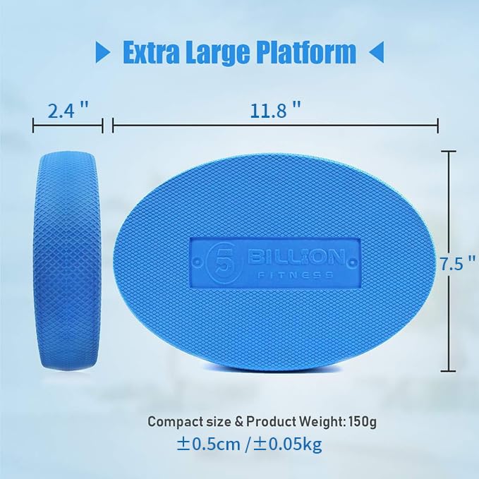 5BILLION Foam Balance Pad - Large/XL Non-Slip Stability Cushion for Physical Therapy, Yoga, Pilates & Gym Workouts | Improve Balance & Strength for Home Fitness, Rehabilitation & Exercise Training