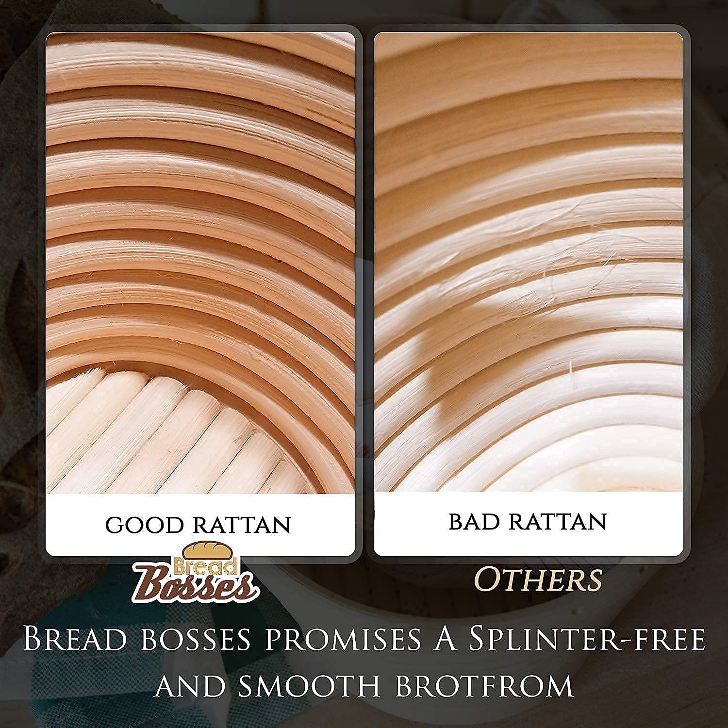 Bread Bosses Round & Oval Banneton Proofing Basket Set - Sourdough Bread Making Kit with Lame Scraper & Starter Jar - Perfect for Artisan Baking & Gift Giving - Home Bakery Essentials for Bread Lovers
