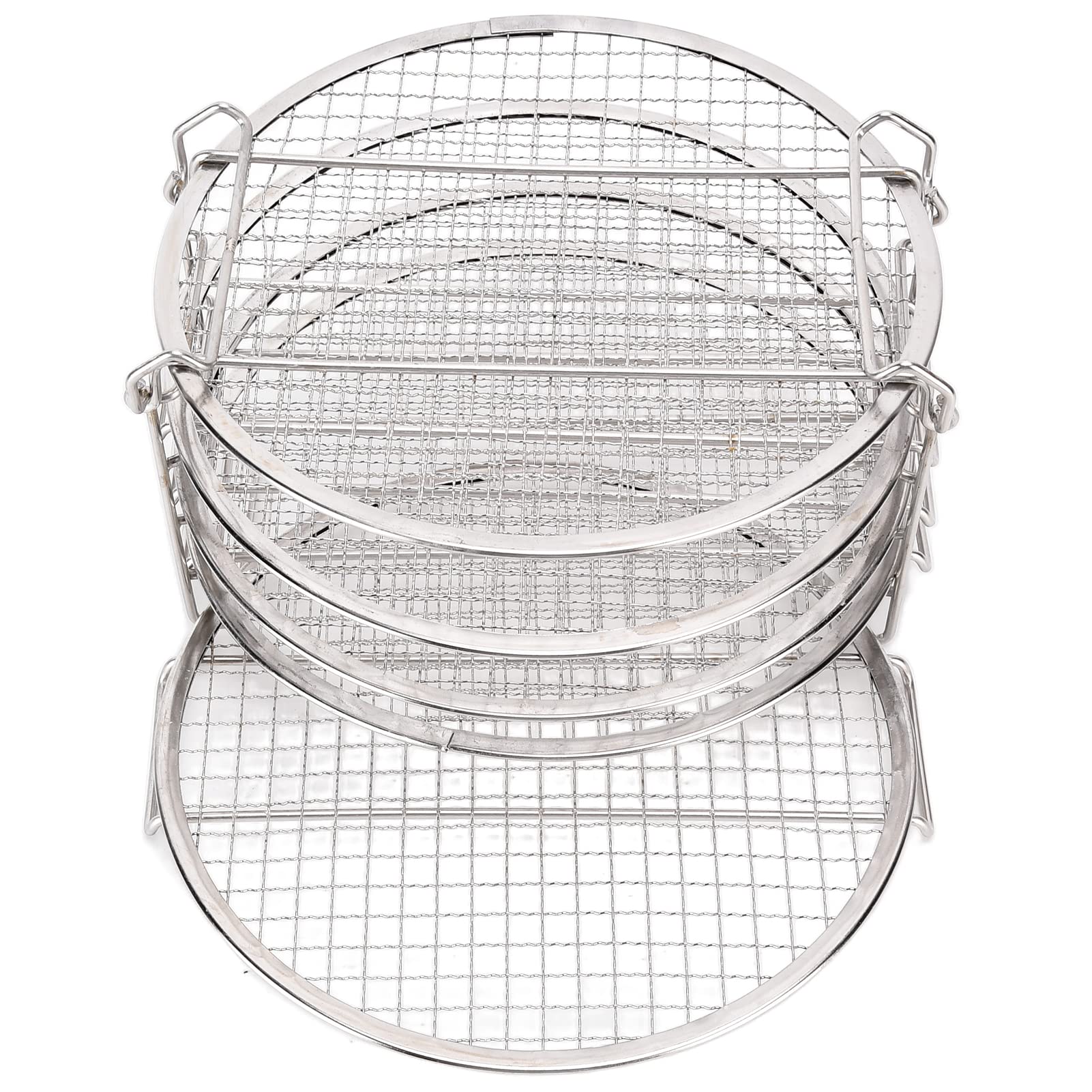 Premium Stainless Steel Dehydrator Rack - 5-Tier Stackable Air Fryer Accessories for Jerky, Fruits & Vegetables | Compatible with Most Air Fryers & Food Dehydrators | Perfect for Healthy Snacks, Meal Prep & Camping