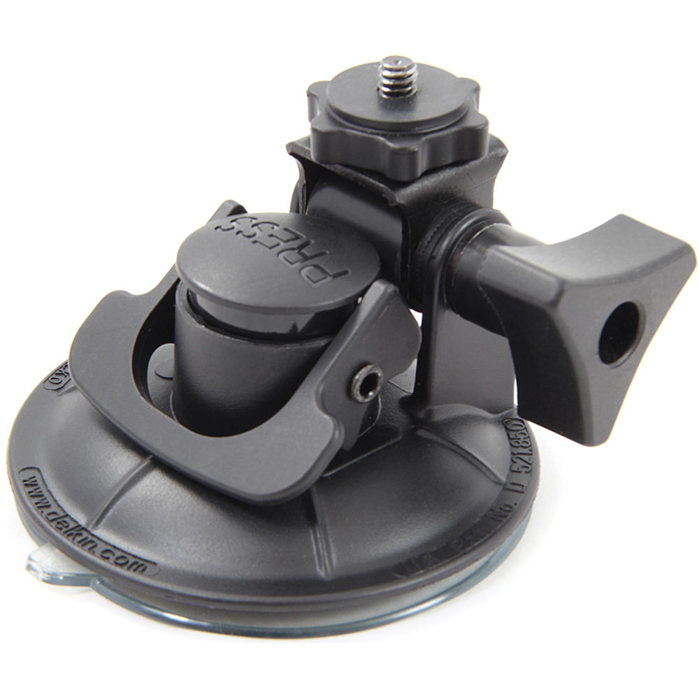 Delkin Devices Fat Gecko Stealth Single Suction Cup Camera Mount for Action Cameras - Perfect for Dash Cams, Motorcycle Riding, and Adventure Filming
