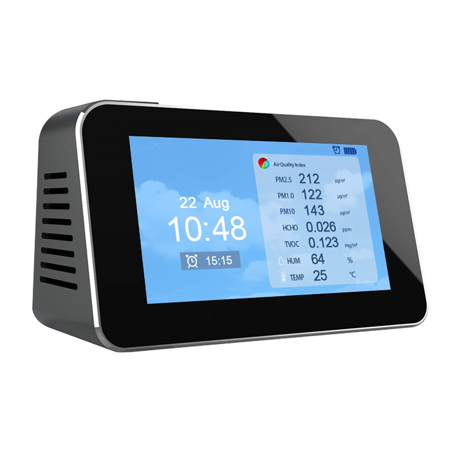Smart Air Quality Monitor - 9-in-1 Indoor Air Detector for AQI, PM2.5, PM1.0, PM10, Formaldehyde (HCHO), TVOC with Temperature & Humidity Sensor | Perfect for Home, Office, Baby Room & Gym Air Quality Monitoring