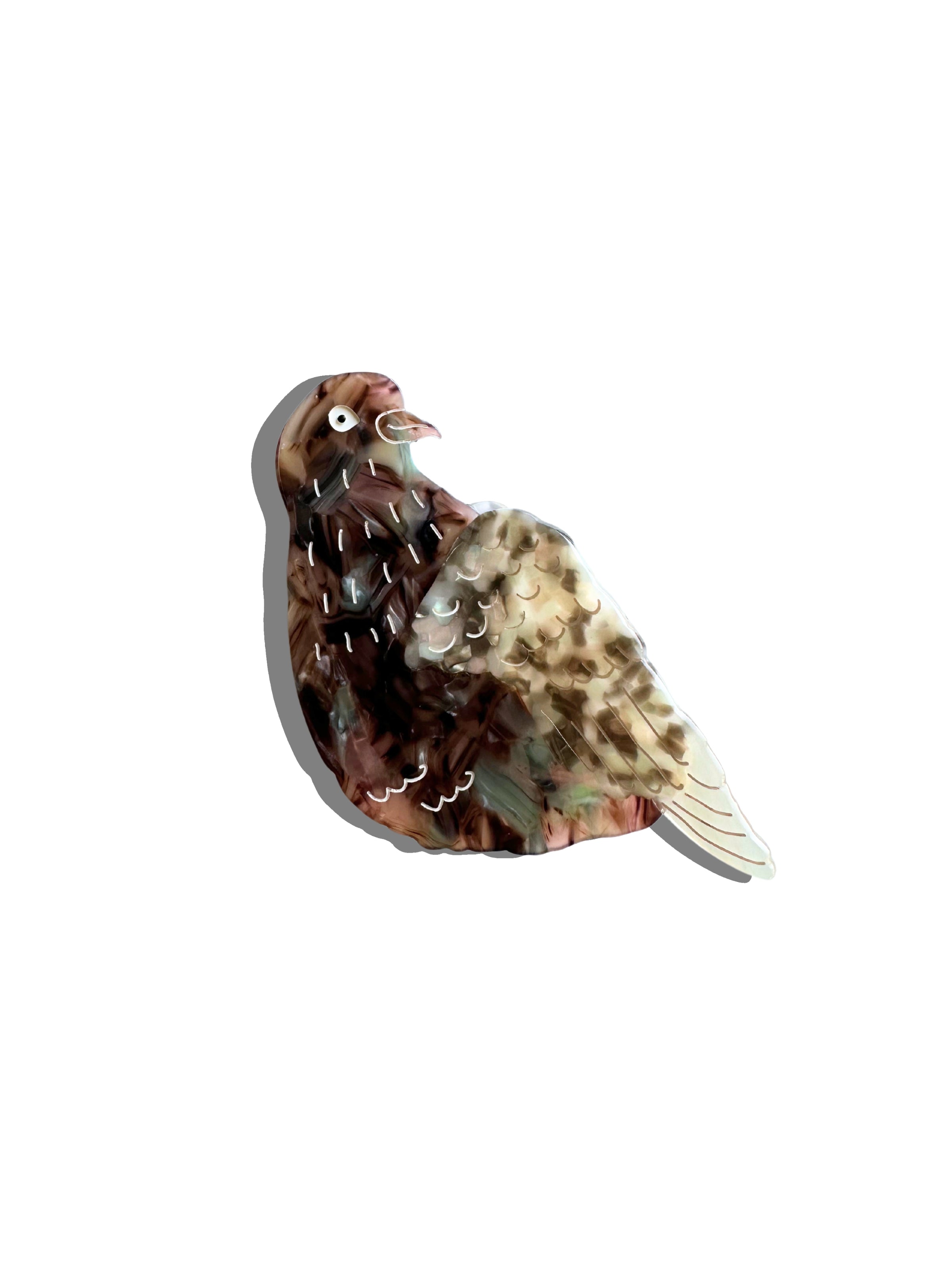 Hand Painted Pigeon Claw Hair Clip - Vintage Style Hair Accessory for Women - Perfect for Weddings, Parties & Everyday Wear