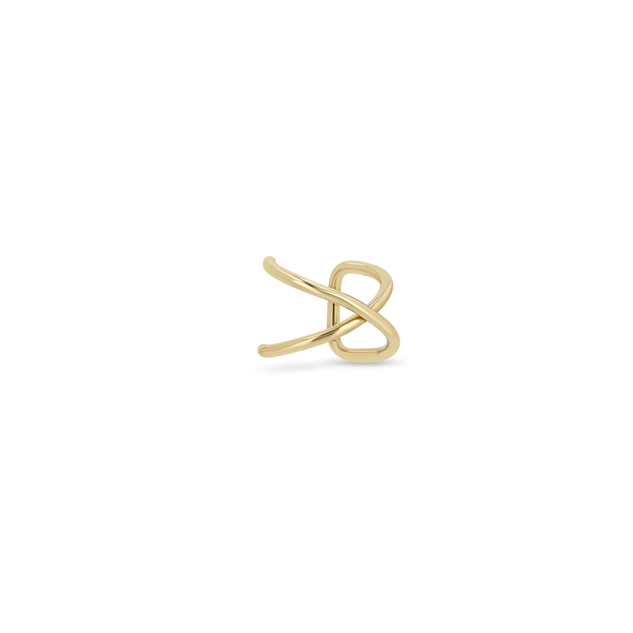 14K Gold X Crossover Ear Cuff - Elegant Cartilage Earring for Women, Trendy Helix Hoop Jewelry Gift - Perfect for Parties, Weddings & Everyday Wear