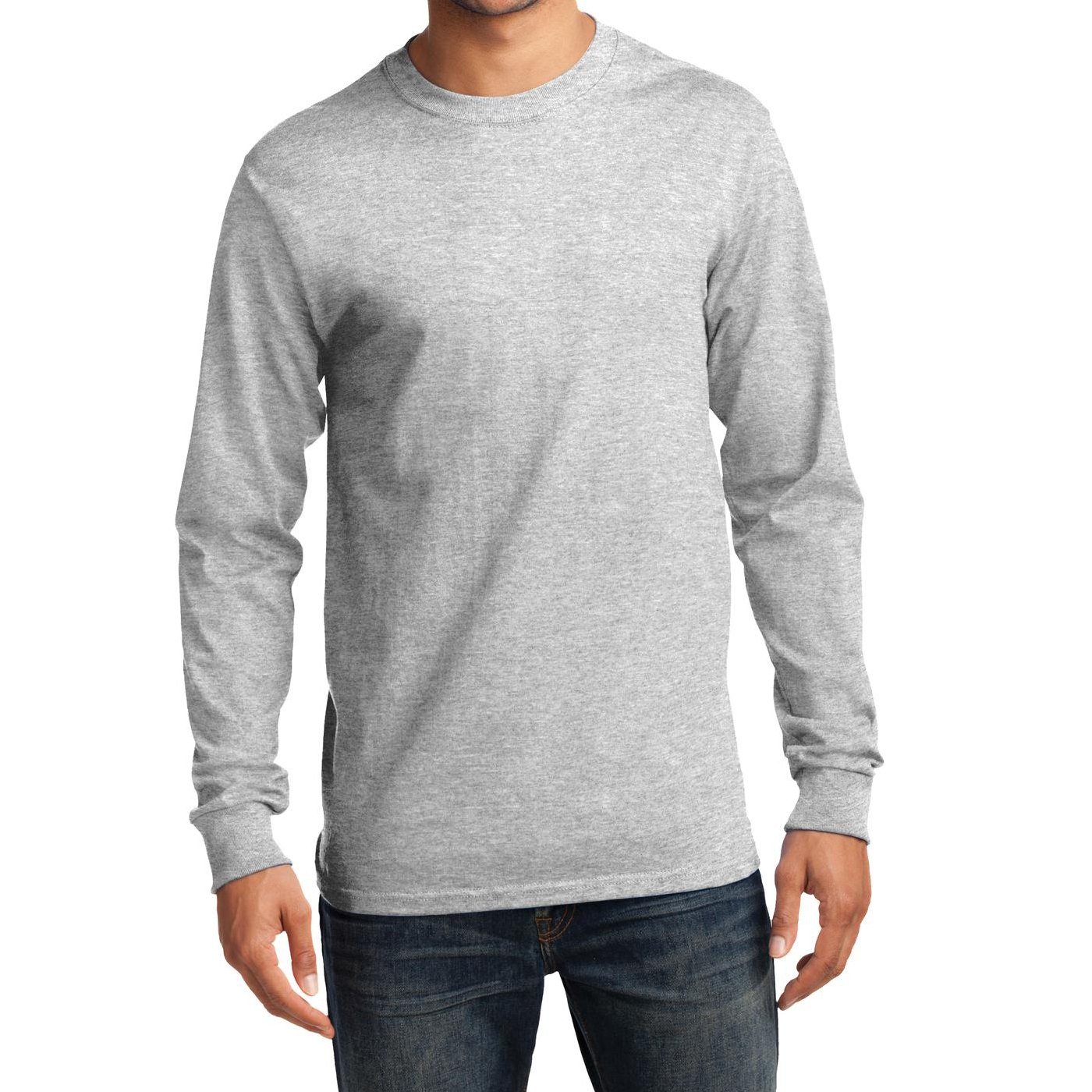 Premium Men's Long Sleeve Essential T-Shirt - Soft Cotton Basic Tee for Casual Wear, Layering & Everyday Comfort