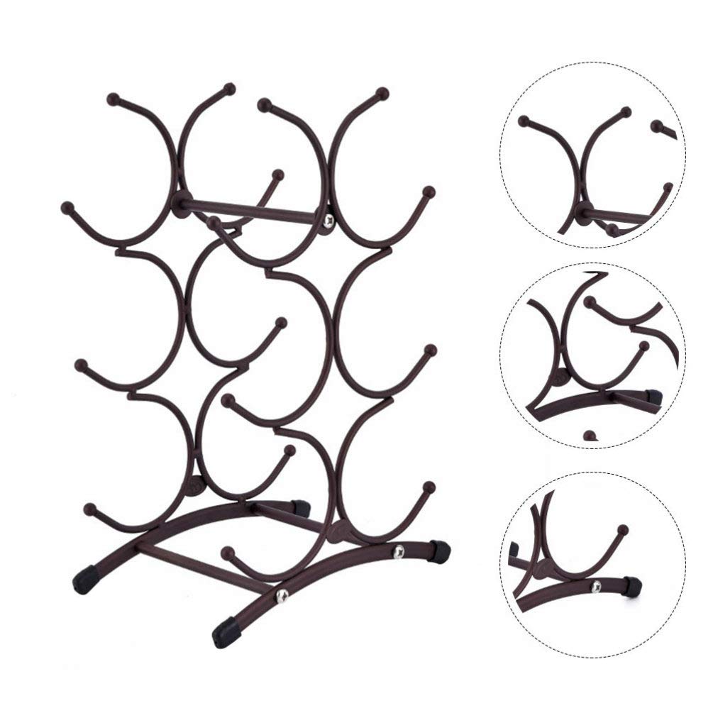 Cabilock 1-Piece Iron Wine Rack - Sturdy Kitchen Storage Shelf for Wine Bottles | Home Bar Decor, Dining Room Display & Tabletop Wine Holder - Perfect for Kitchen Organization & Entertaining Guests