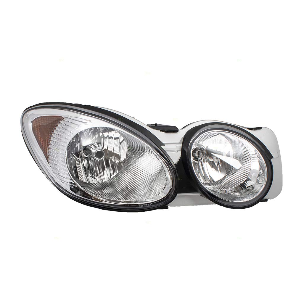 Brock Replacement Headlight Assembly Set - Driver & Passenger Side Compatible with 2005-2009 Buick LaCrosse (Part #25942066, 25942067) - Perfect for Night Driving & Foggy Conditions