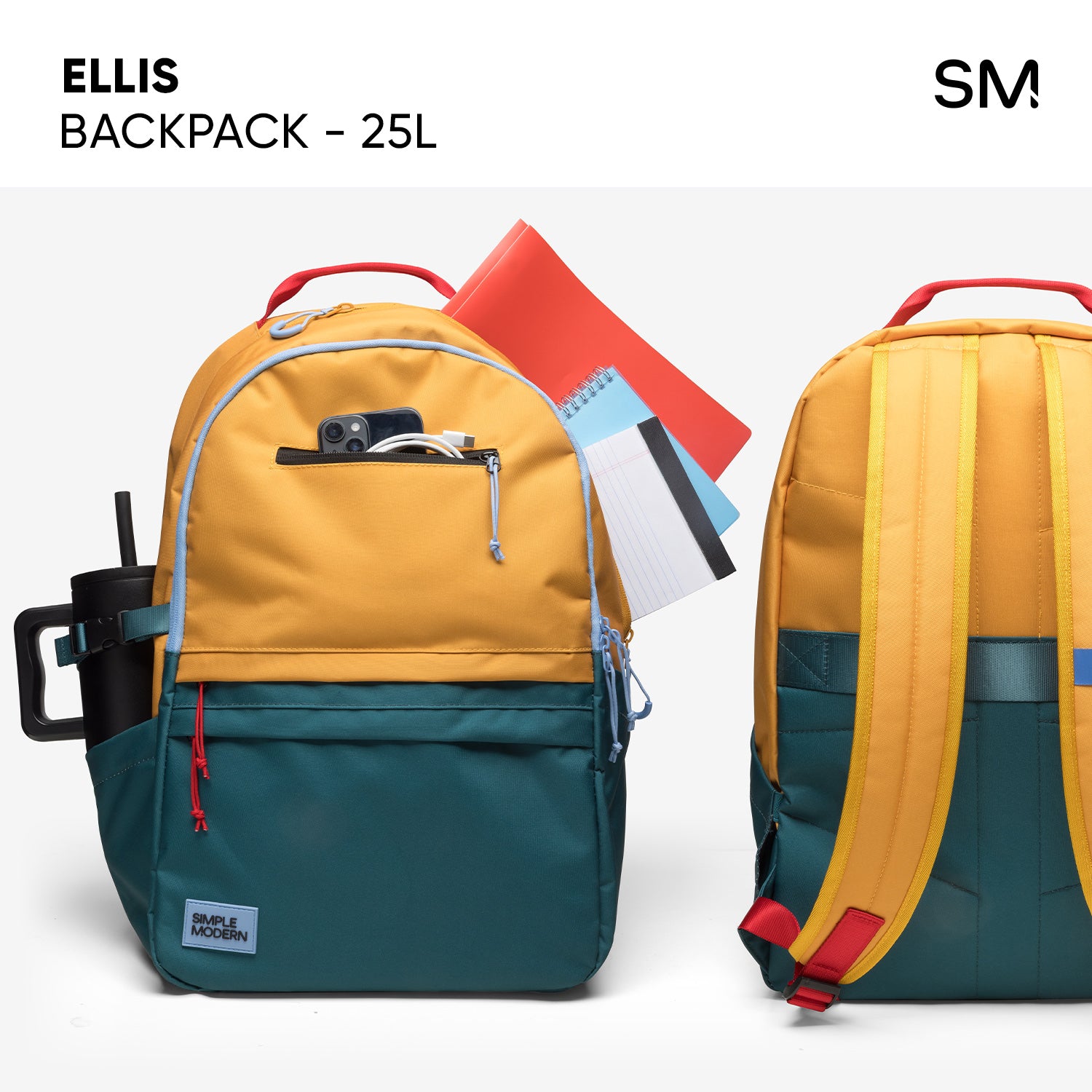 Ellis 25L Waterproof Travel Backpack - Lightweight Hiking Daypack for Men & Women - Perfect for Camping, Commuting, and Outdoor Adventures