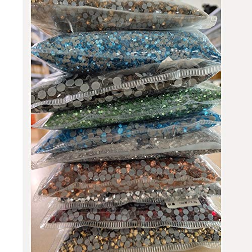 Xuccus Wholesales Hot Fix Rhinestones - Iron On Crystal AB Glass Rhinestones for DIY Clothes (Siam Color, SS20 100Gross) - Perfect for Costume Design, Wedding Dresses & Fashion Accessories