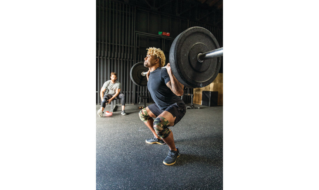 Harbinger Red Line Knee Wraps - Camouflage Design for Weightlifting, Powerlifting & CrossFit Training - Support & Stability for Heavy Lifting Workouts